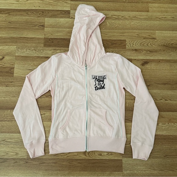 Rogue Apparel Las Vegas Women’s Zipper Front Hoodie Pink Size XL NWOT - Picture 4 of 7